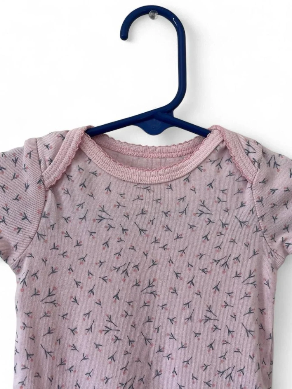 3M Girl 100% Cotton Short Sleeve One Piece Floral Cherry Blossom Onesie Bodysuit